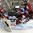 GRAND FORKS, NORTH DAKOTA - APRIL 16: Switzerland's Matteo Ritz #30 makes a save while Andre Heim #26, Axel Andersson #6, Russia's Ivan Kozlov #17, Ivan Chekhovich #19, and Alexei Lipanov #10 look on during preliminary round action at the 2016 IIHF Ice Hockey U18 World Championship. (Photo by Matt Zambonin/HHOF-IIHF Images)


